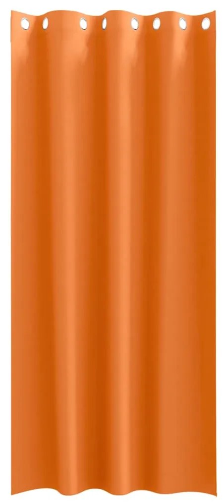 Cortinas 2 pcs Laranja Brilhante 225 x 140 cm Poliéster