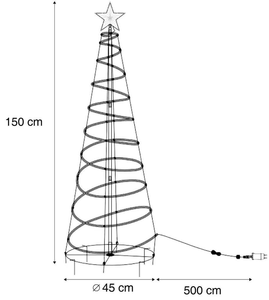 Árvore de Natal branca incluindo LED IP44 - Puno