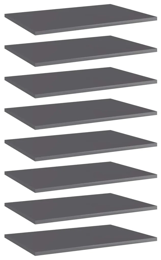 vidaXL Prateleiras para estante 8 pcs derivados de madeira cinza