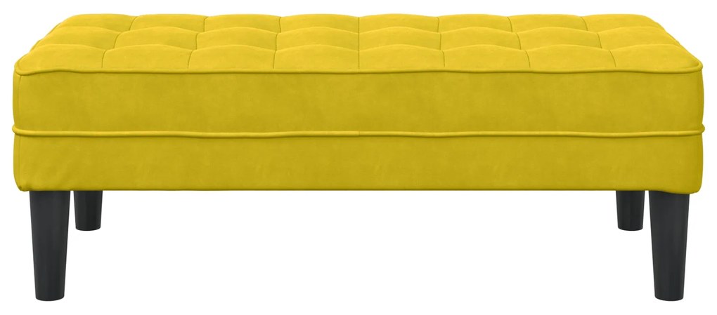 Banco Amarelo 113x57x39 cm de Veludo