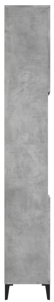 Armário WC 30x30x190 cm derivados de madeira cinzento cimento