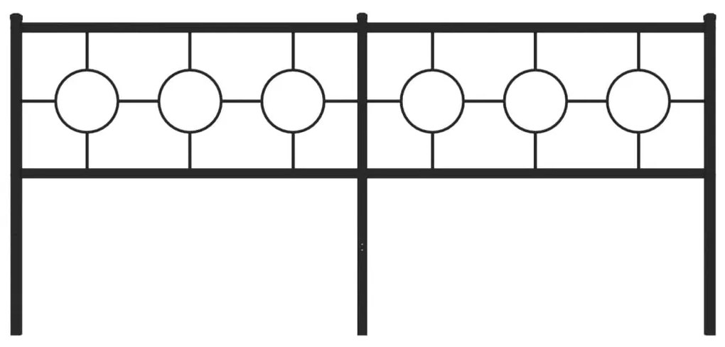 Cabeceira de cama 200 cm metal preto
