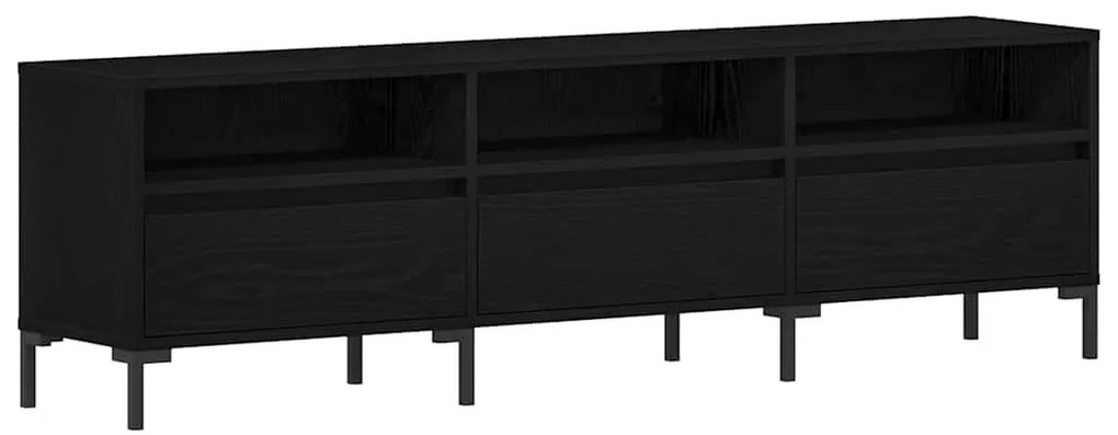 Estante para TV vidaXL Madeira Negra 150x30x44,5 cm Madeira Revestida