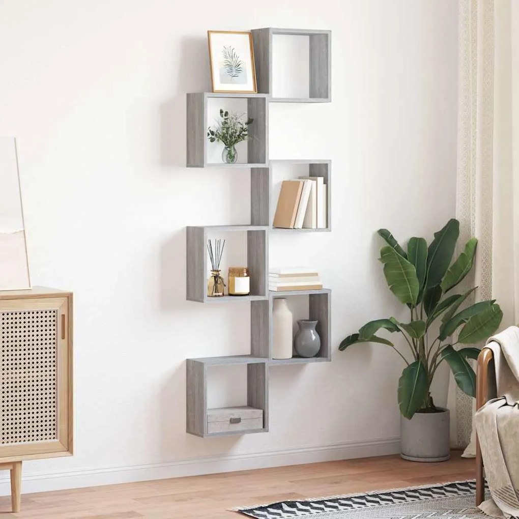 Prateleiras de parede forma de cubo 6 pcs 30x15x30 cm