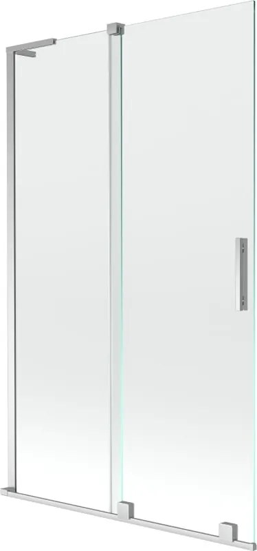 Mexen Velar L parede de banho de 2 asas deslizante 110 x 150 cm, transparente, cromado - 896-110-003-01-01
