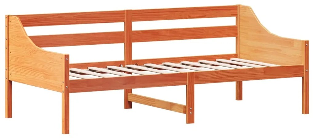 Sofá-cama sem colchão 90x200 cm pinho maciço castanho-mel