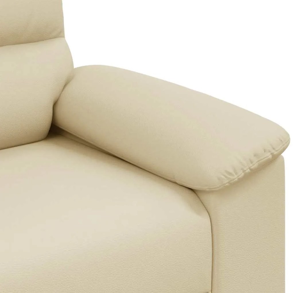 Poltrona 60 cm couro artificial creme
