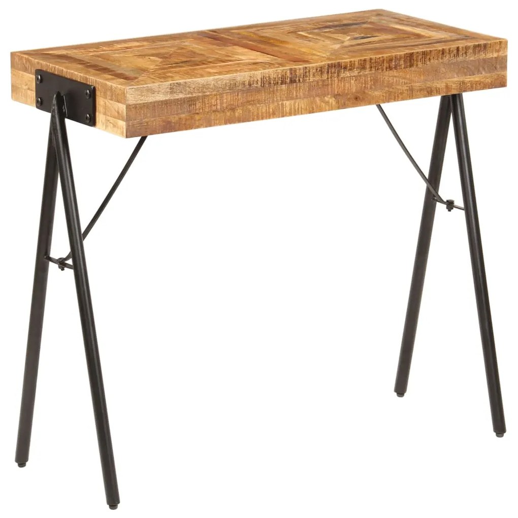 vidaXL Mesa consola madeira de mangueira maciça 80x40x75 cm
