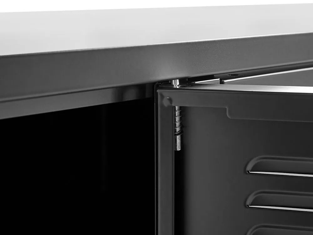 Aparador com 3 portas em metal preto CARDIFF Beliani