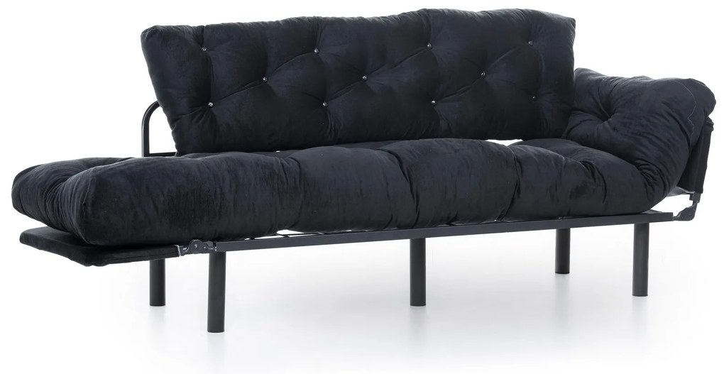 Mesa de Centro Selin Metal Ferforje – Carvalho e Preto – 90x90x38 cm