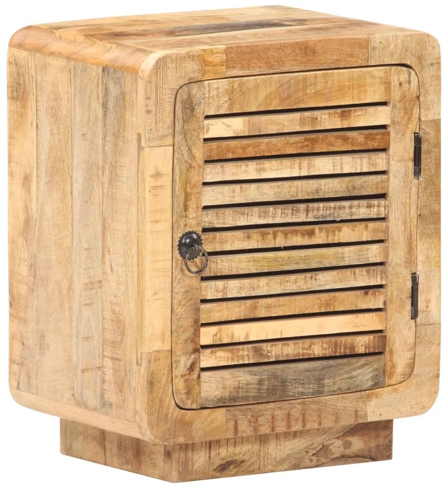 Mesa de cabeceira 40x30x50 cm madeira de mangueira áspera