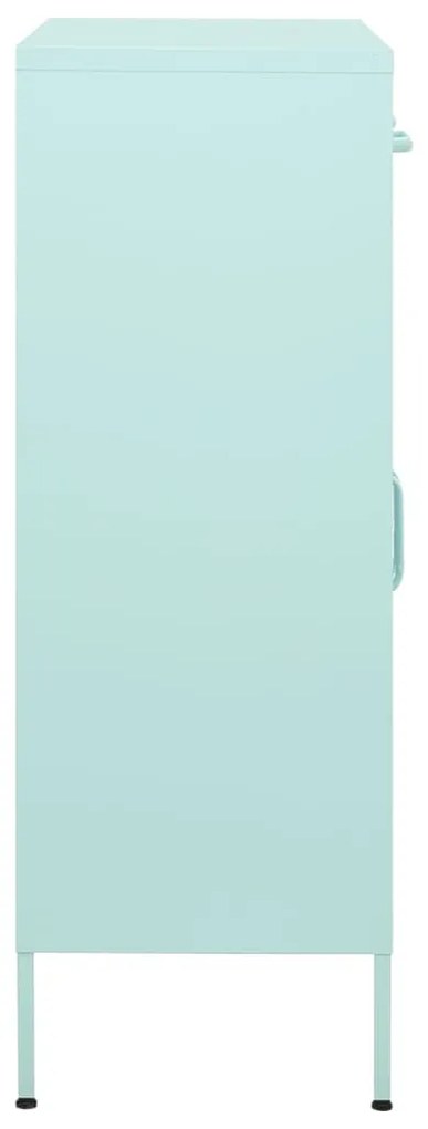 Armário de arrumação aço 80x35x101,5 cm verde-hortelã