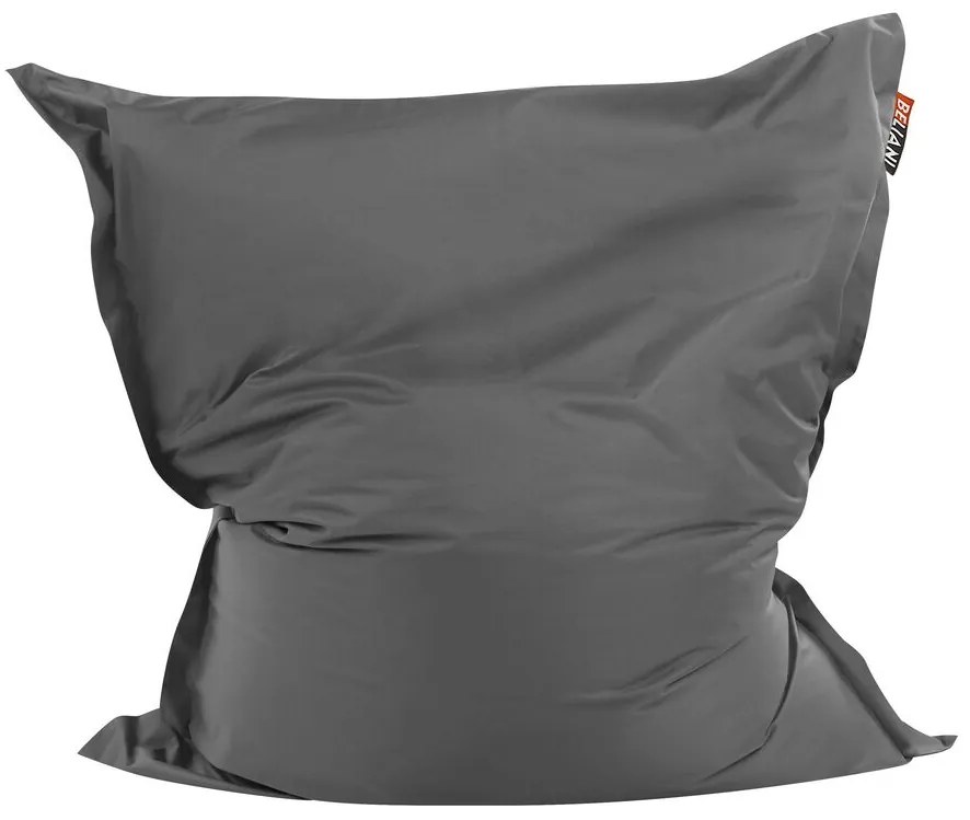 Pufe almofada cinzento escuro 140 x 180 cm FUZZY Beliani