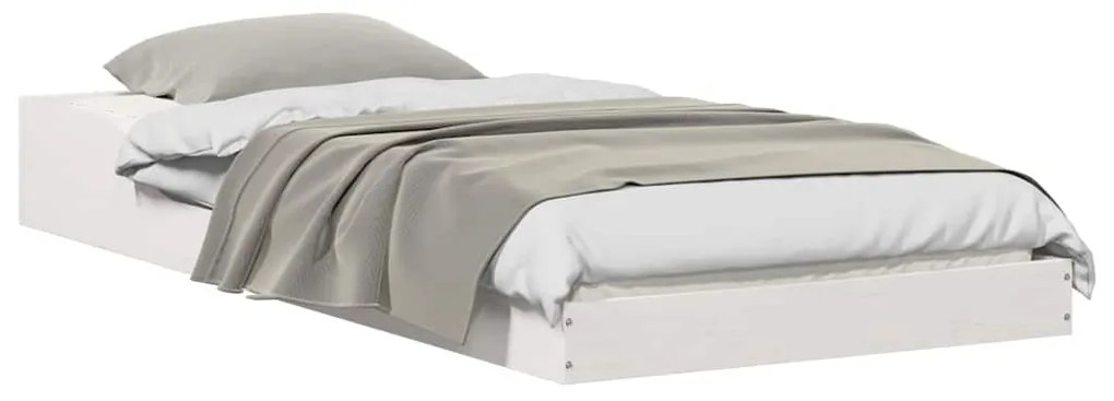 Estrutura da Cama Branco 90 x 200 cm Madeira de pinho maciça