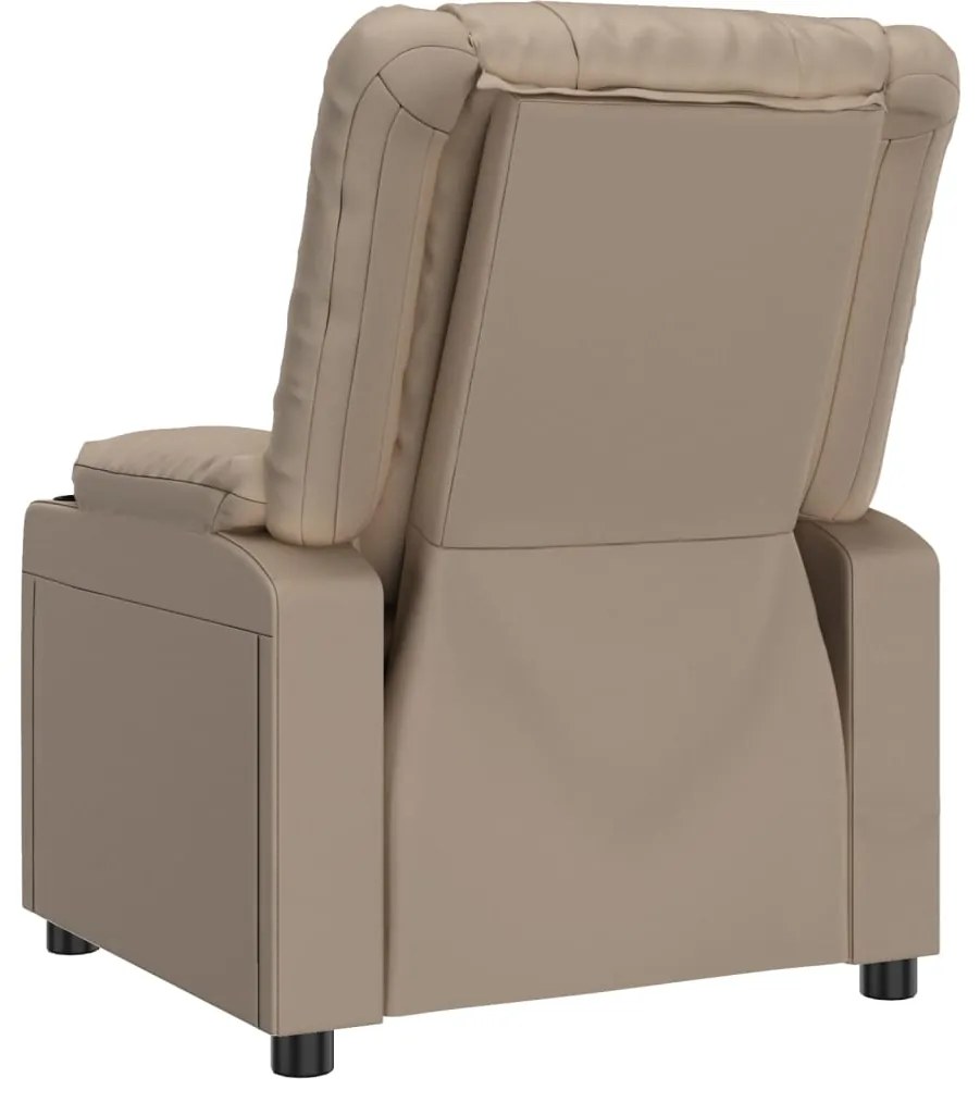 Poltrona reclinável elétrica couro artificial cor cappuccino