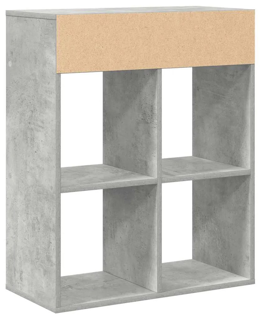 Estante cinzento cimento 66x31x80 cm derivados de madeira