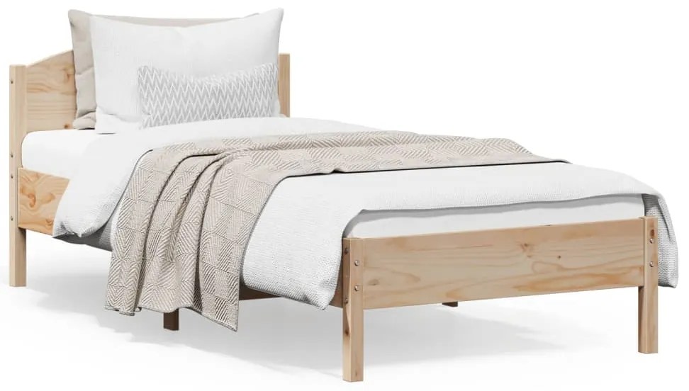 Cama sem colchão 100x200 cm madeira de pinho maciça