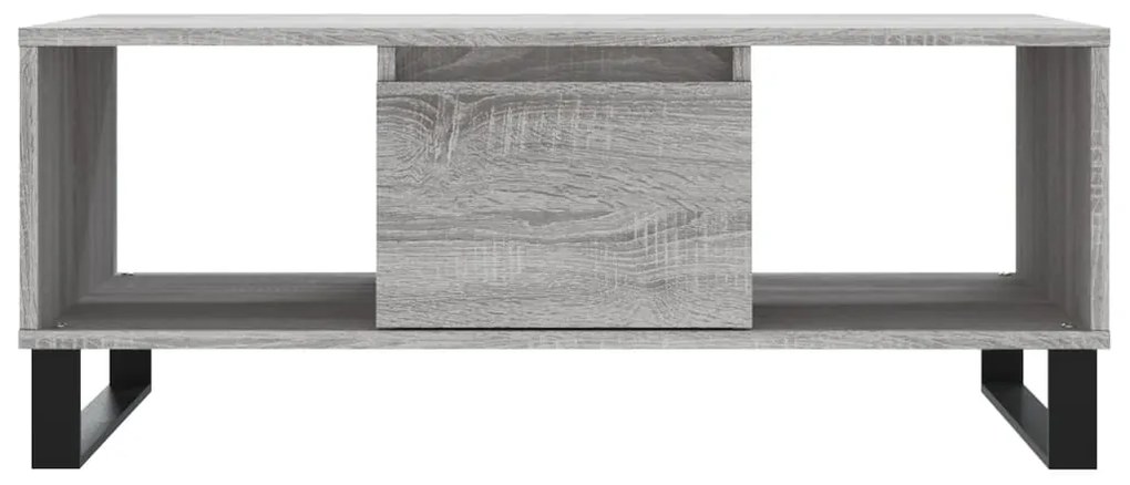 Mesa de centro 90x50x36,5 cm derivados madeira cinzento sonoma