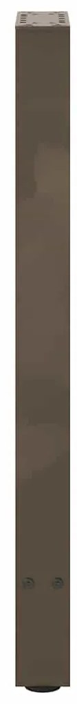 Pés de mesa de console em aço natural, 2 peças, 28x(72-73) cm, aço