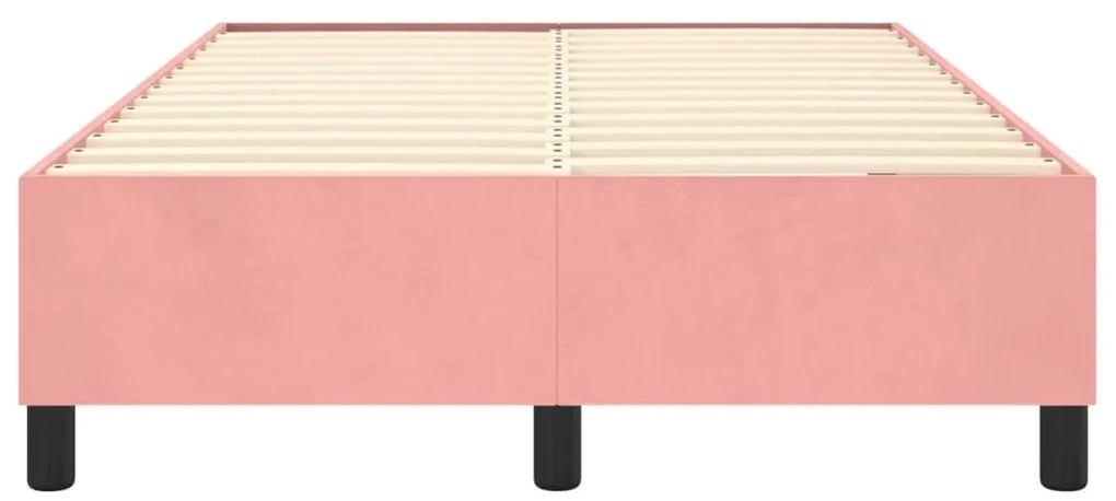Estrutura de cama 120x200 cm veludo rosa