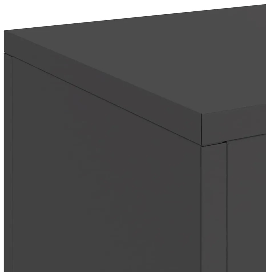 Suportes para Plantas Externos Pilar 2 pcs Preto 24x24x55 cm Aço