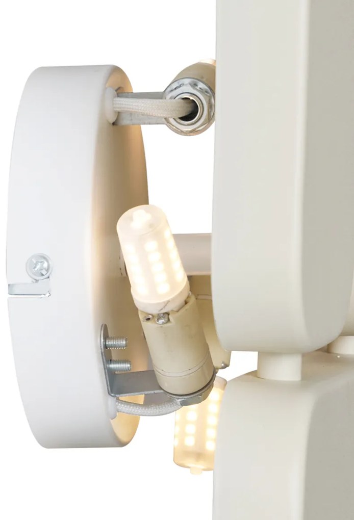 Candeeiro de Parede Design Bege 3-Luzes - Planes