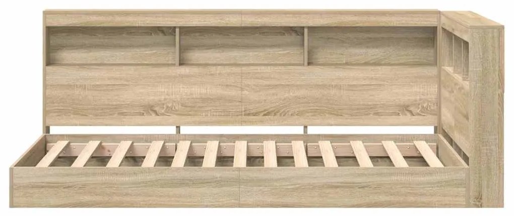 Cama Estante Carvalho Sonoma 75 x 190 cm em Madeira Projetada