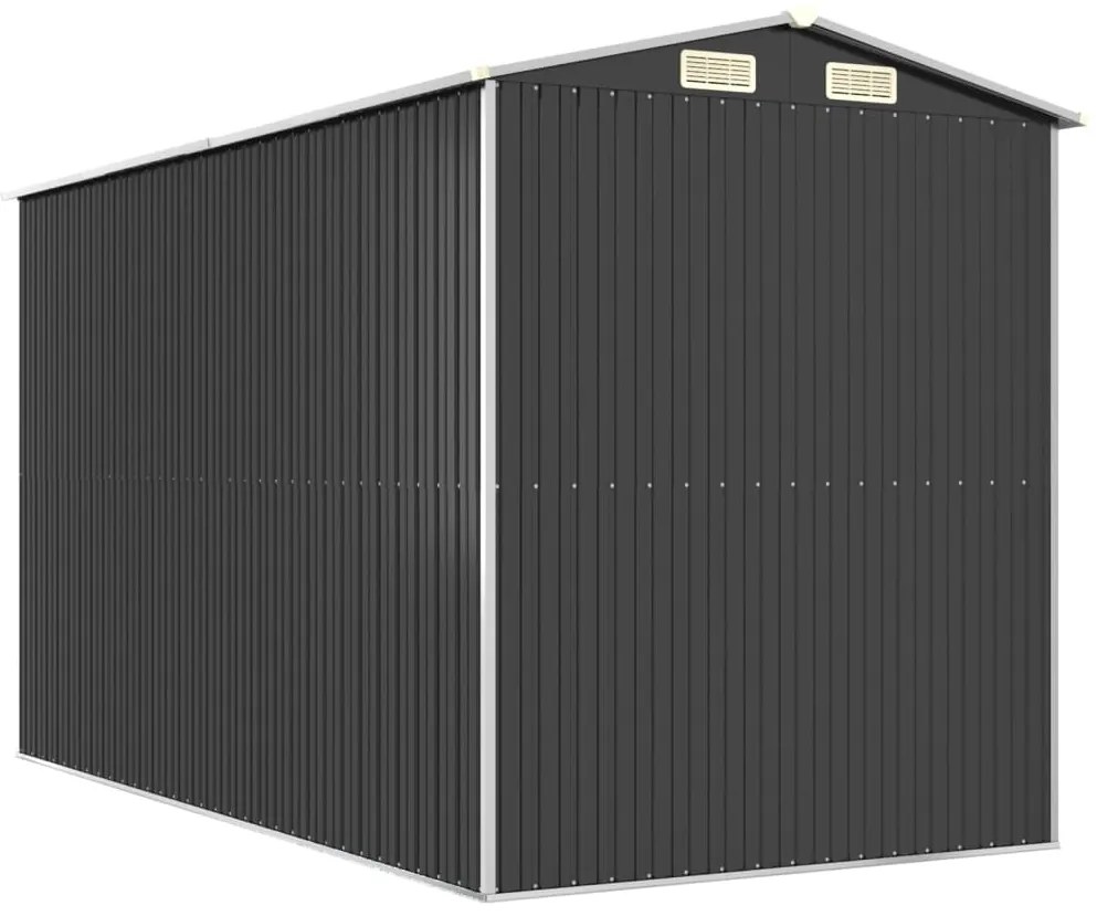 Abrigo de jardim 192x357x223 cm aço galvanizado antracite