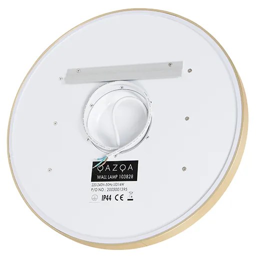 Espelho de casa de banho moderno dourado com LED IP44 com espelho - Miral Moderno