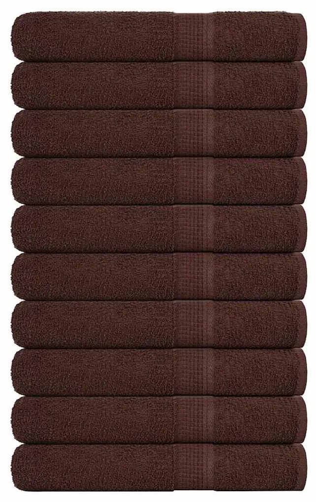 Toalhas 10 pcs 100x200 cm 360 gsm 100% algodão castanho