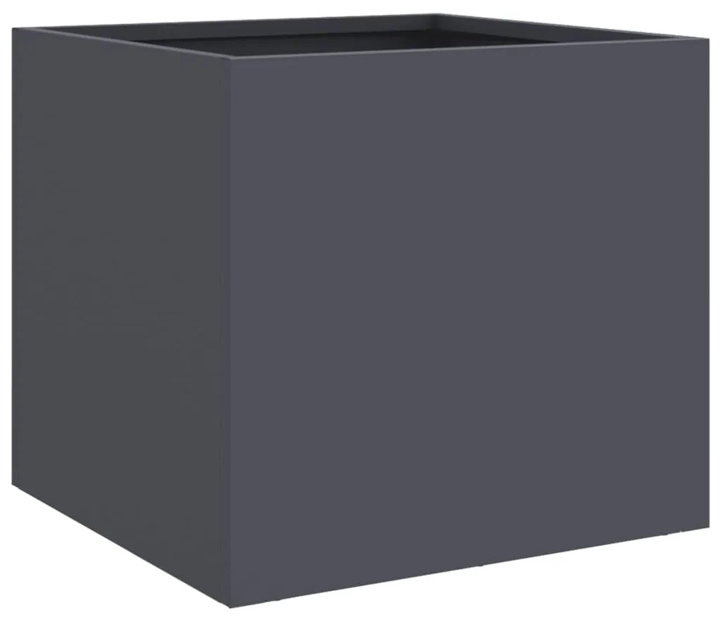 Vasos/floreiras 2 pcs 32x30x29 cm aço antracite