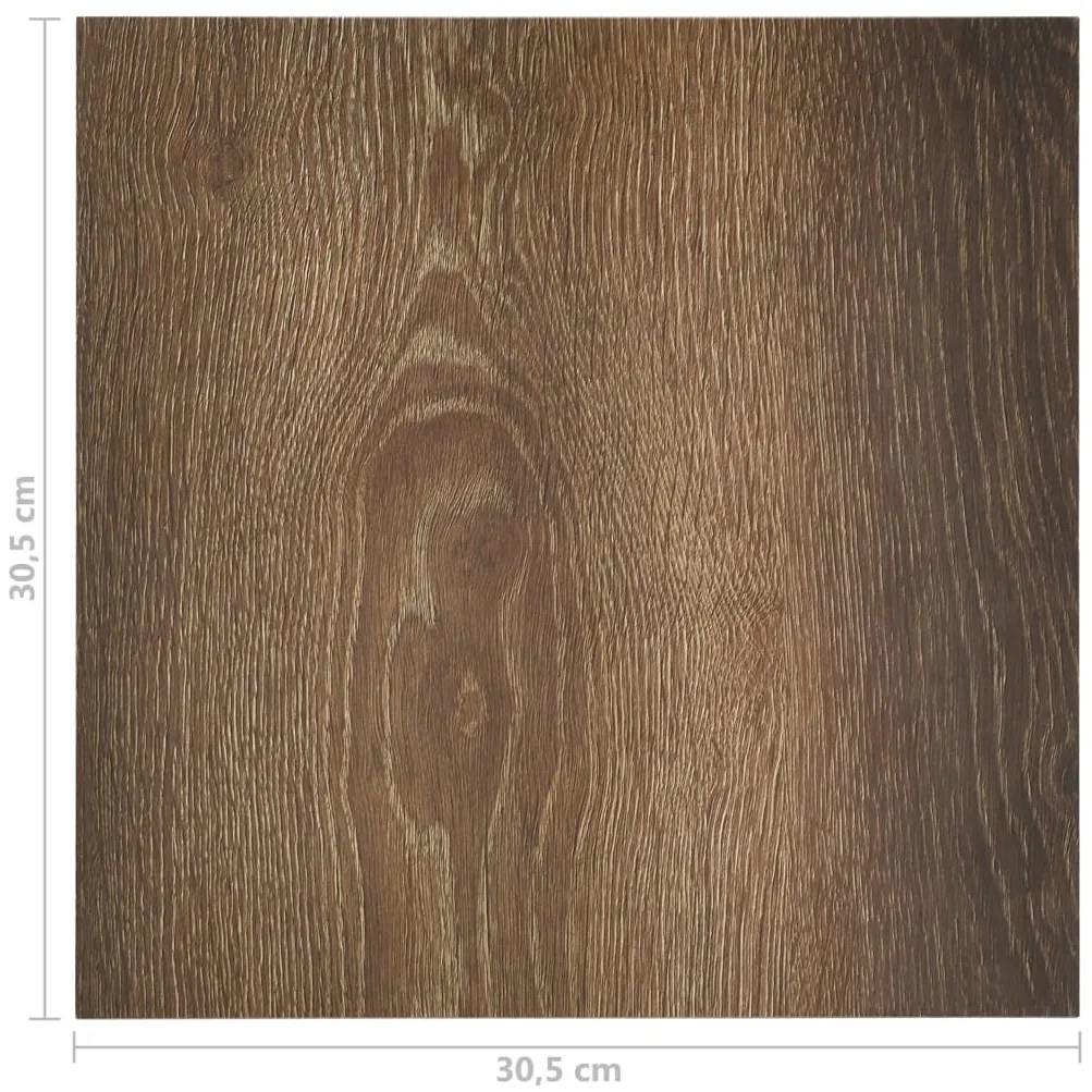 Tábuas de soalho autoadesivas 55 pcs 5,11 m² PVC castanho