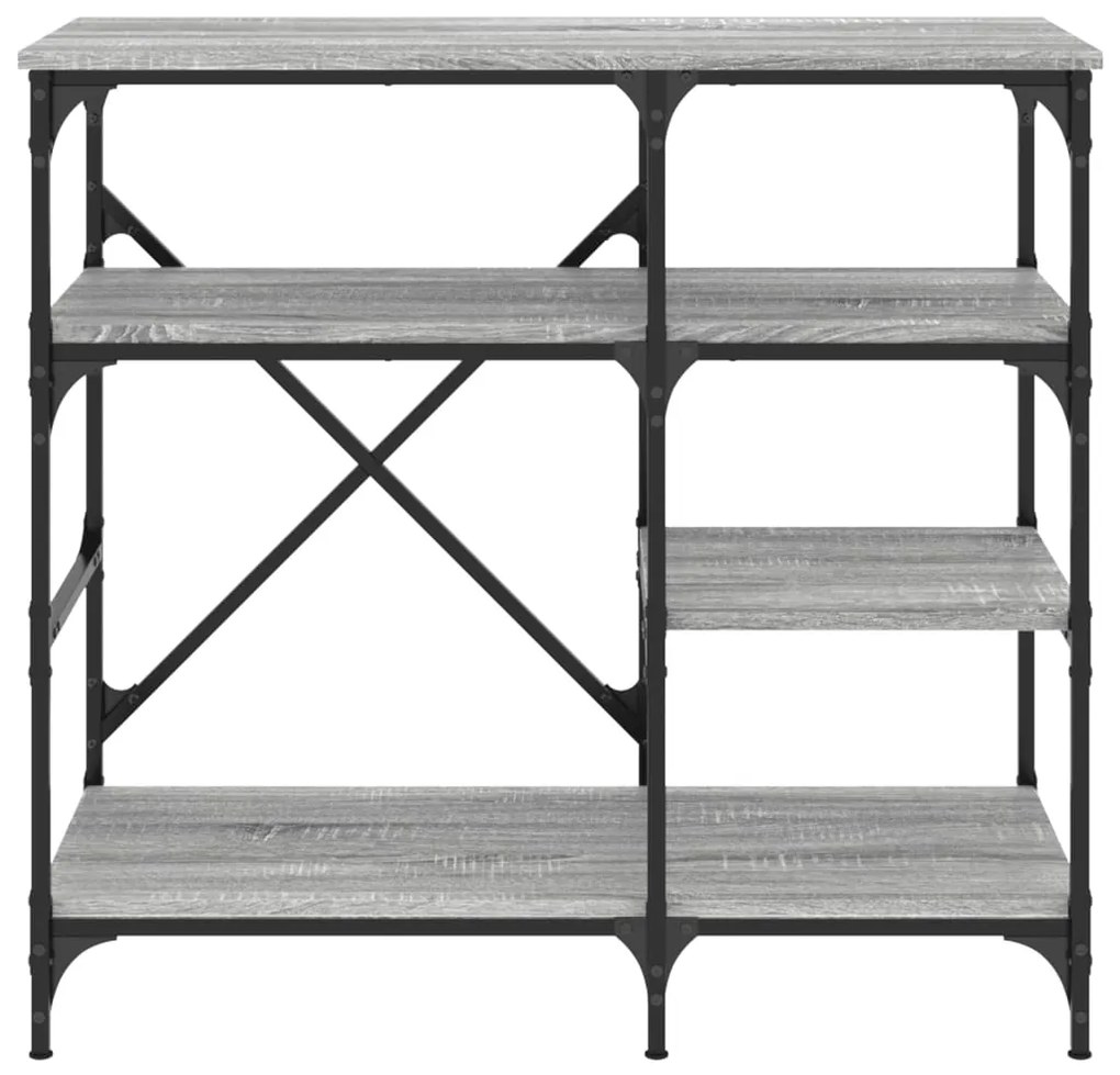 Estante 90x40x84 cm derivados de madeira e metal cinza sonoma
