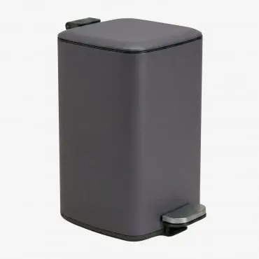 Lixeira Com Pedal Para Exterior Em Aço Sosuina Cinza Grafito & 20 L - Sklum