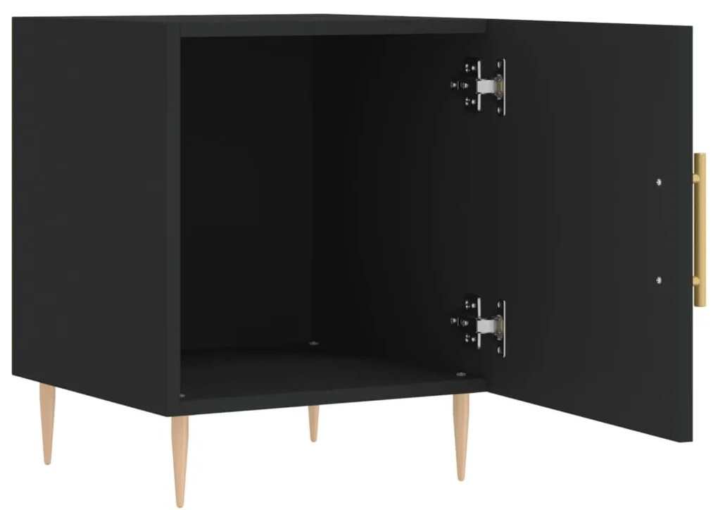 Mesa de cabeceira 40x40x50 cm derivados de madeira preto