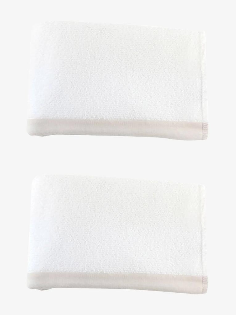 Panos absorventes laváveis em microfibra (x2) HAMAC branco escuro liso