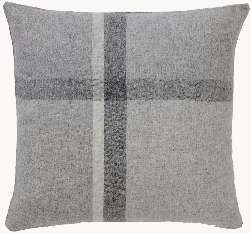 Capa de almofada reversível em lã de alpaca Manhattan