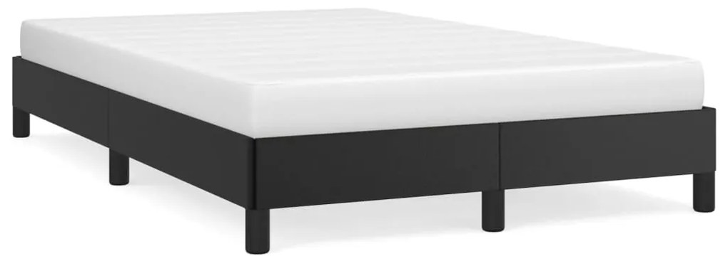 vidaXL Estrutura de cama sem castanho colchão 120x190cm couro do falso