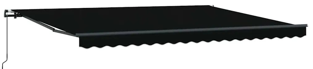 Toldo Retrátil Preto Manual Preto 450 × 300 cm Poliéster