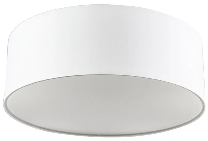 Candeeiro de tecto branco 30 cm com LED - Drum LED Moderno