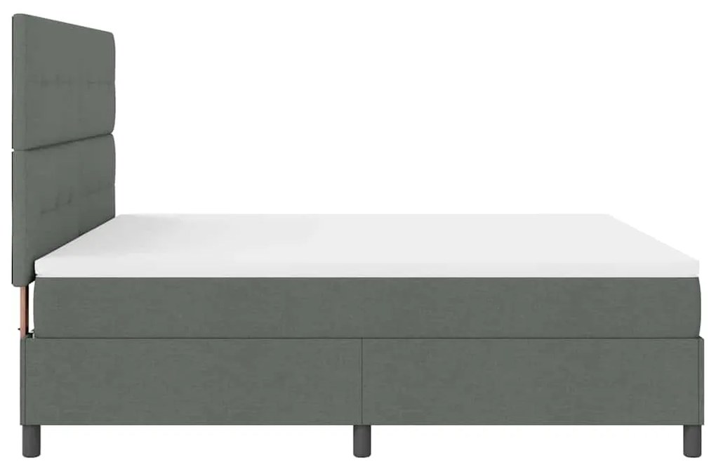 Cama Box com Colchão Cinza Escuro Super King Tecido