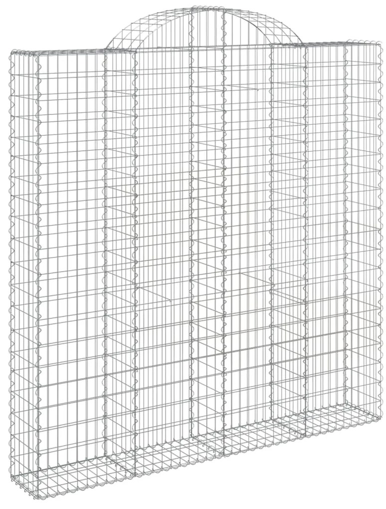 Cestos gabião arqueados 3pcs 200x30x200/220cm ferro galvanizado