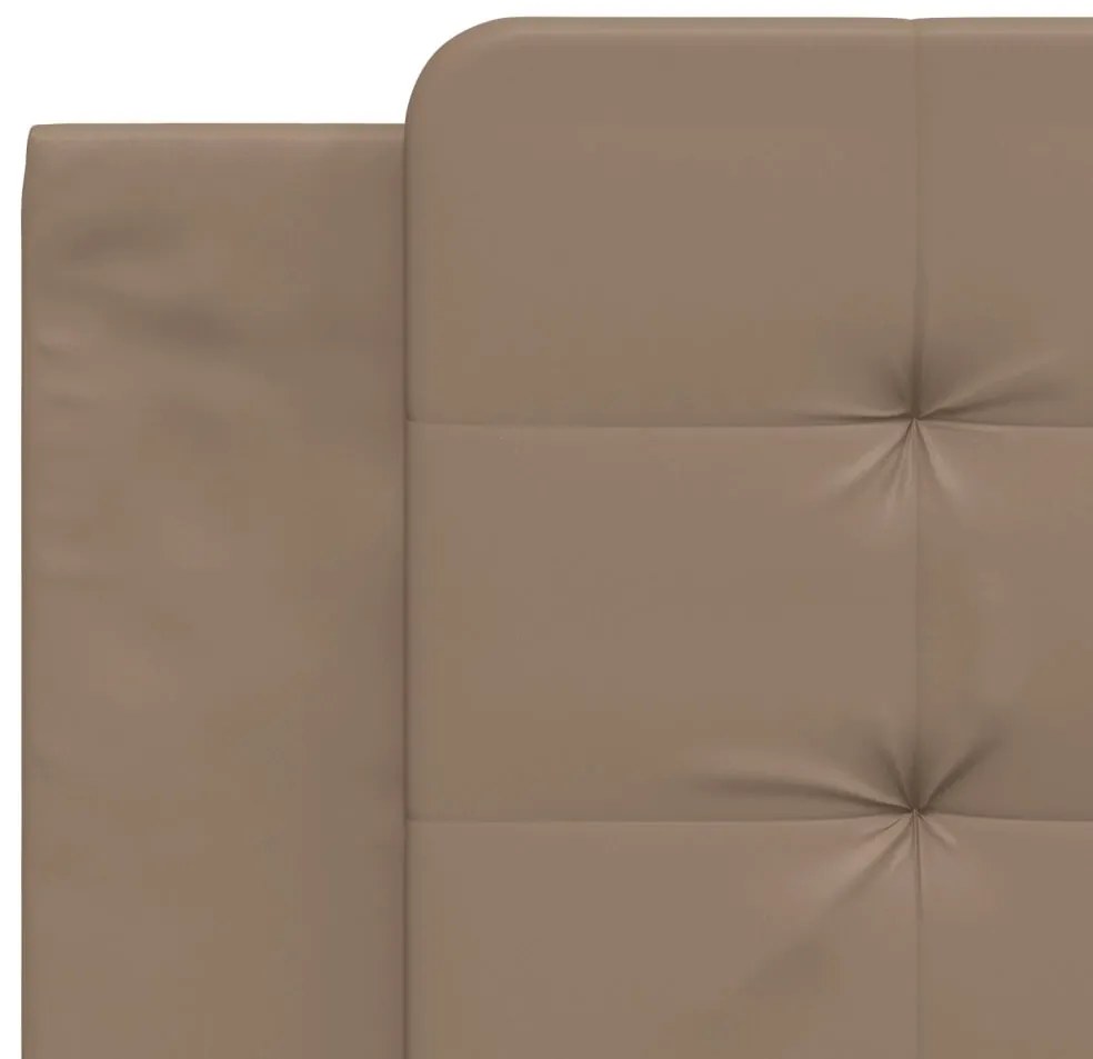 Cama com colchão 180x200 cm couro artificial cappuccino