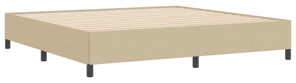 Estrutura de Cama vidaXL Verde Claro Cinza 200x200 cm Tecido Canelado