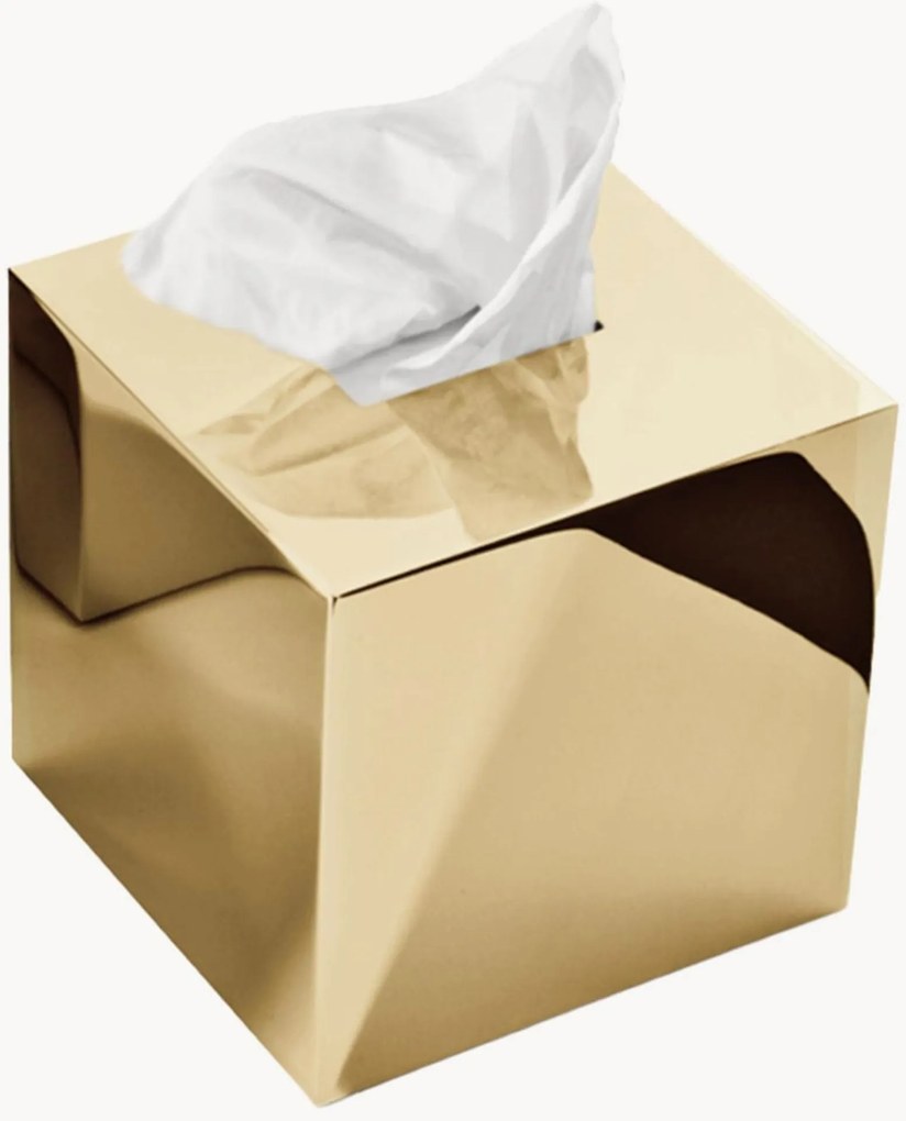 Caixa dourada para lenços de papel Clara