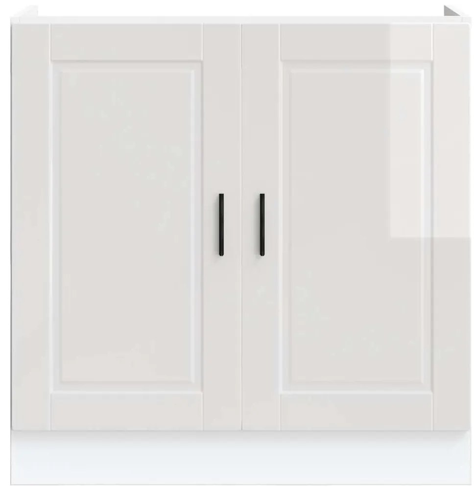 Armário base para lavatório "Porto" High Gloss Branco