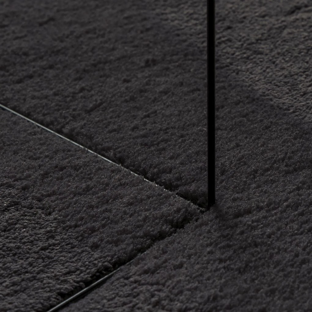 Tapete vidaXL "HUARTE" Preto 100x200 cm Oval