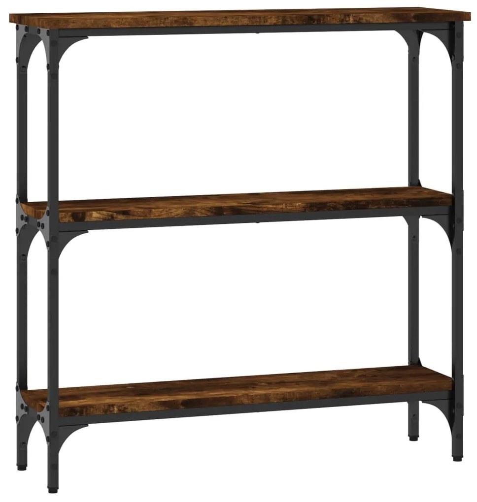 Mesa consola 75x22,5x75 cm derivados de madeira carvalho fumado