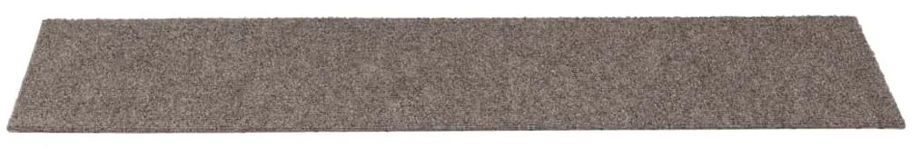 Tapetes de escada adesivos 30 pcs 76x20 cm retangular creme