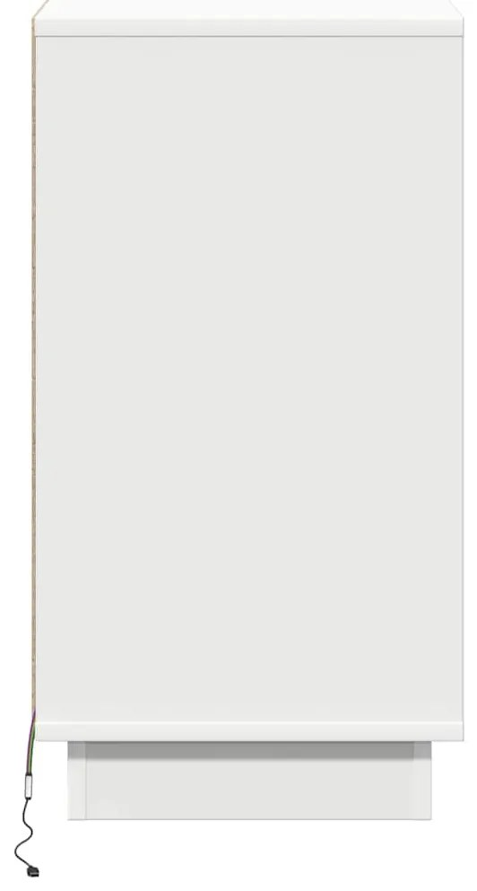 Criado-Mudo com LED Branco 39x34.5x65 cm Madeira Engenheirada